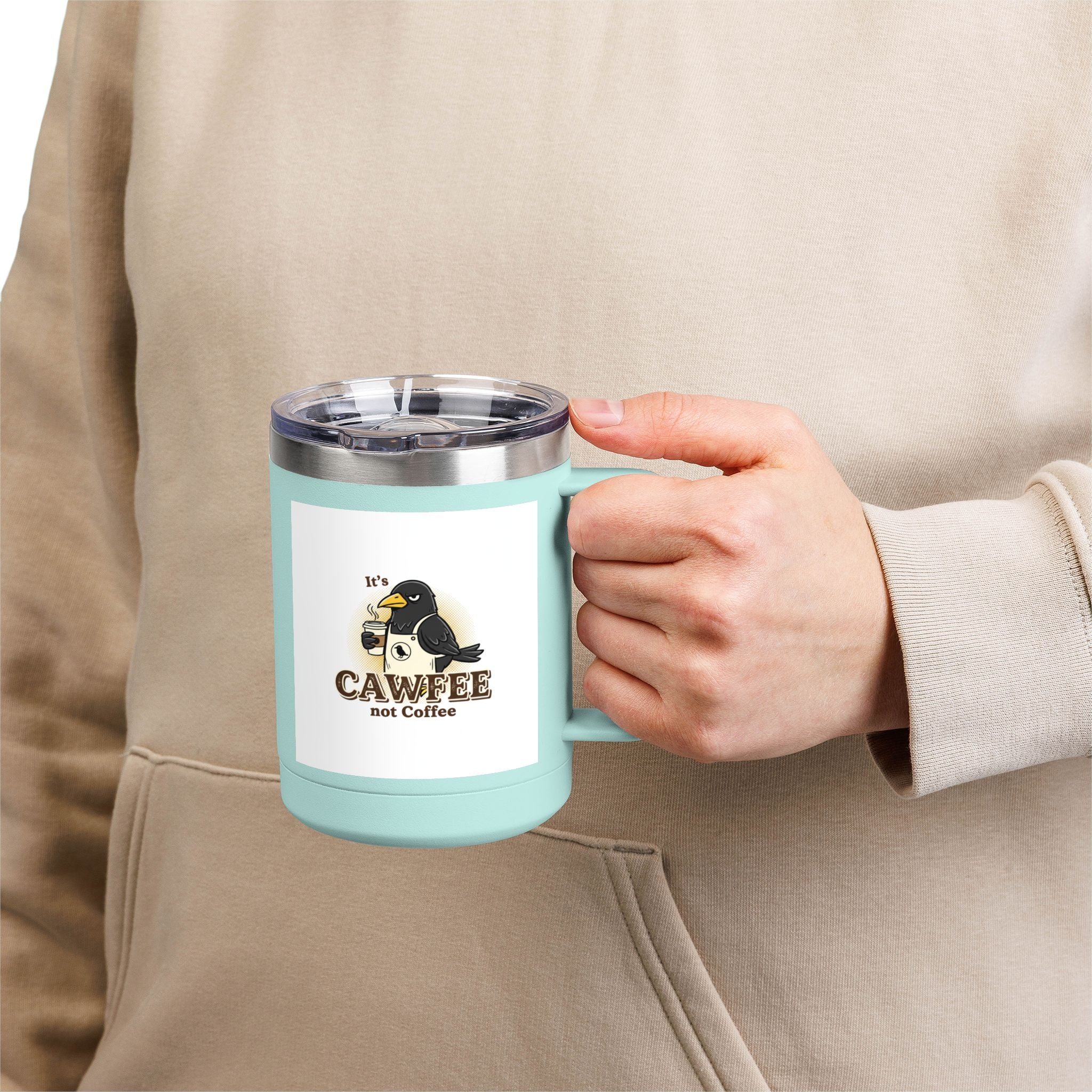 Cawfee 15oz Insulated Travel Mug