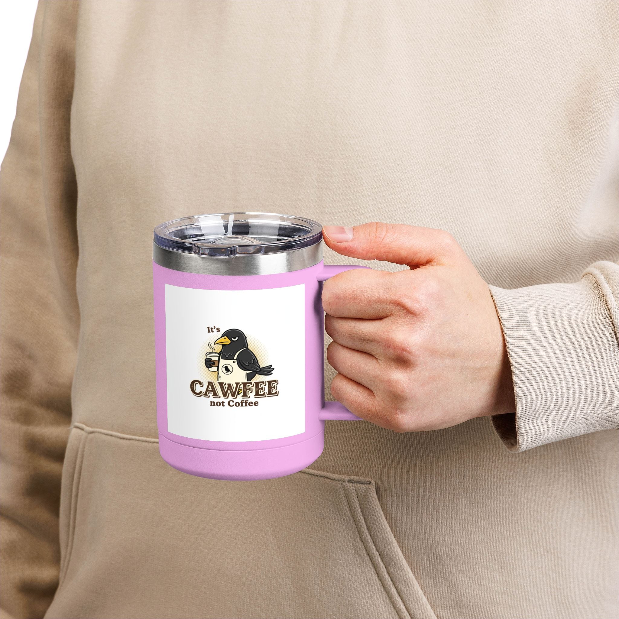 Cawfee 15oz Insulated Travel Mug