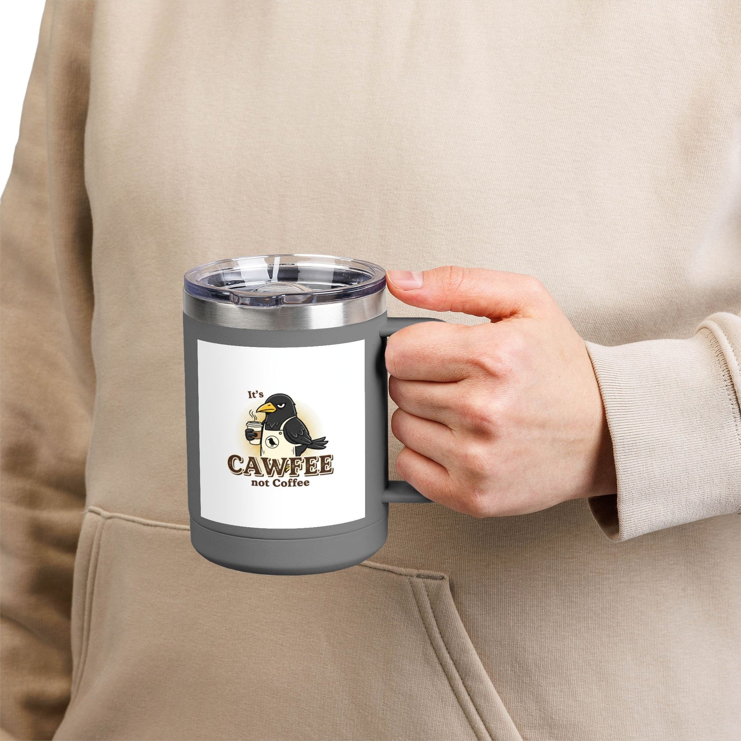 Cawfee 15oz Insulated Travel Mug