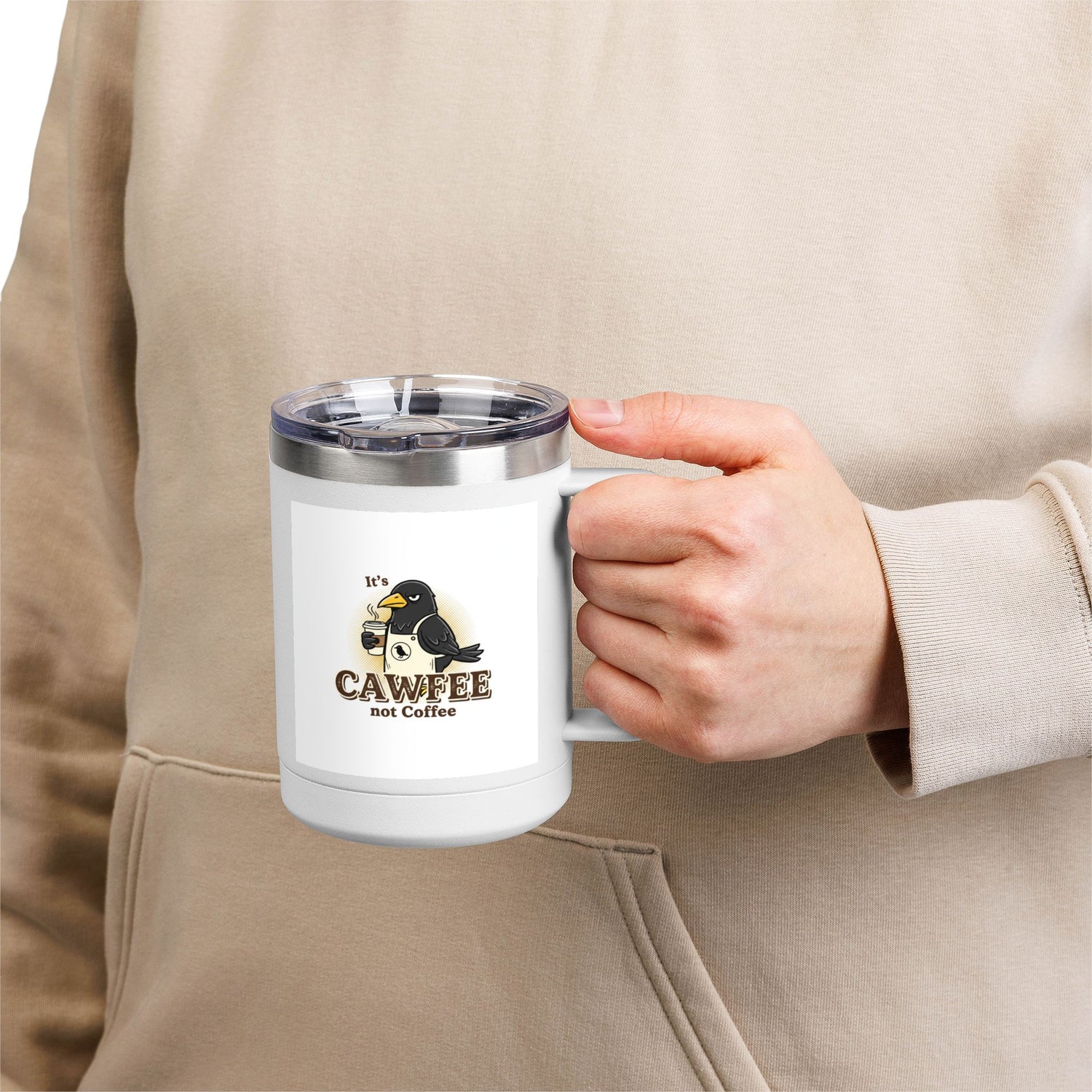 Cawfee 15oz Insulated Travel Mug