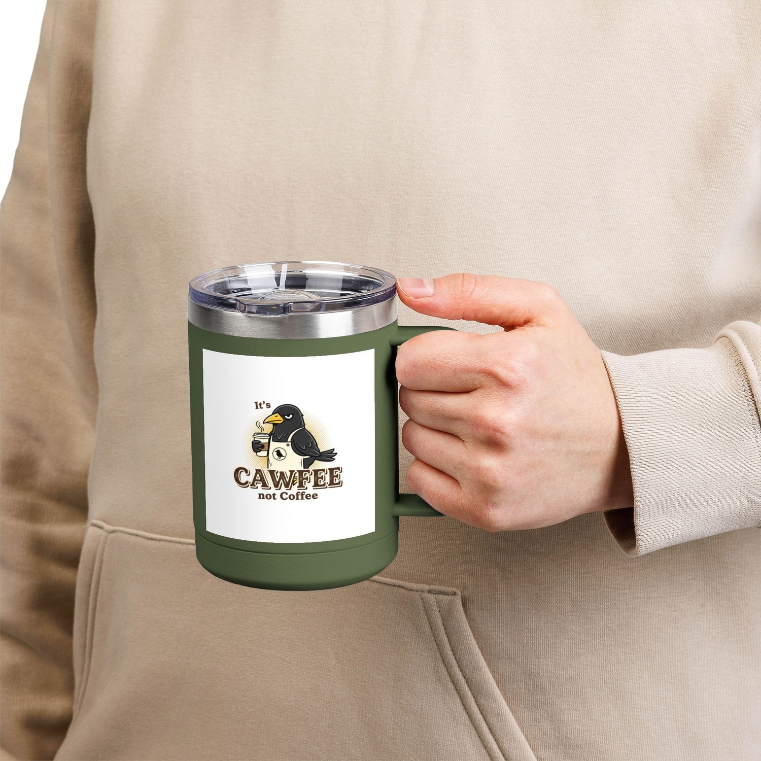 Cawfee 15oz Insulated Travel Mug