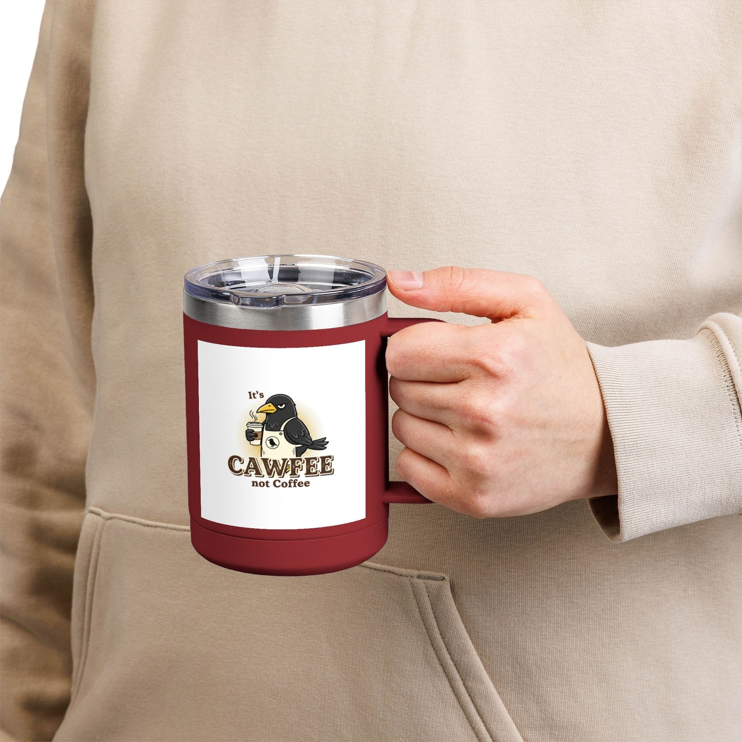 Cawfee 15oz Insulated Travel Mug