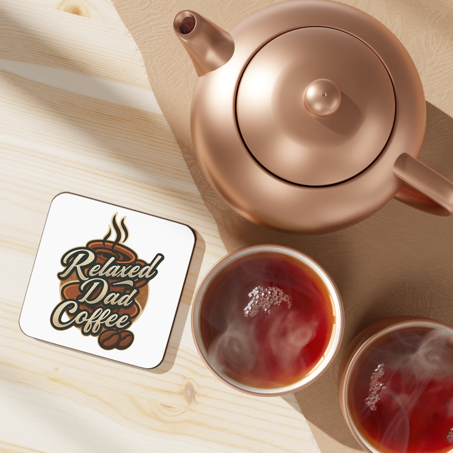 Relaxed Dad Coffee Coaster — Hardboard Back Drink Coaster