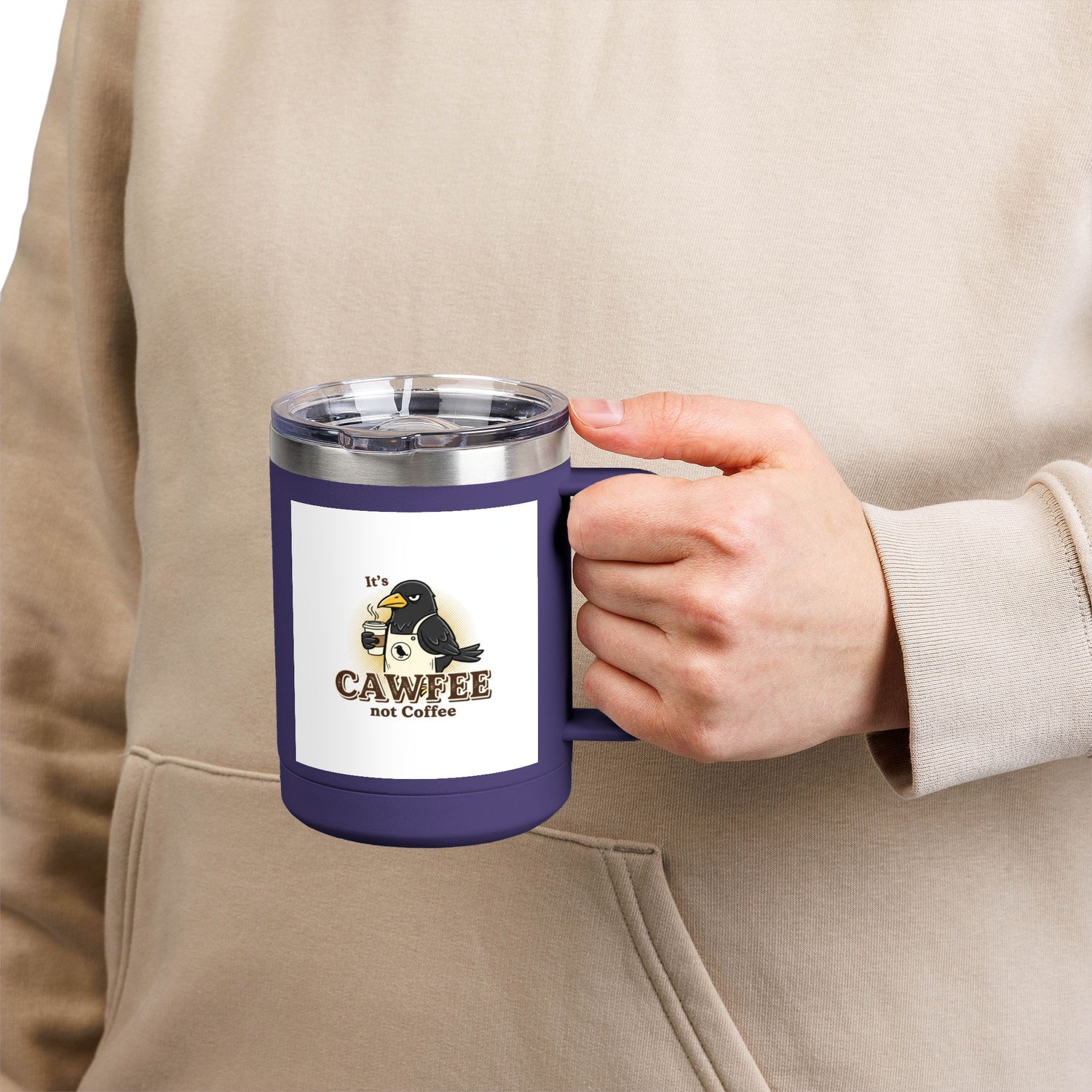 Cawfee 15oz Insulated Travel Mug