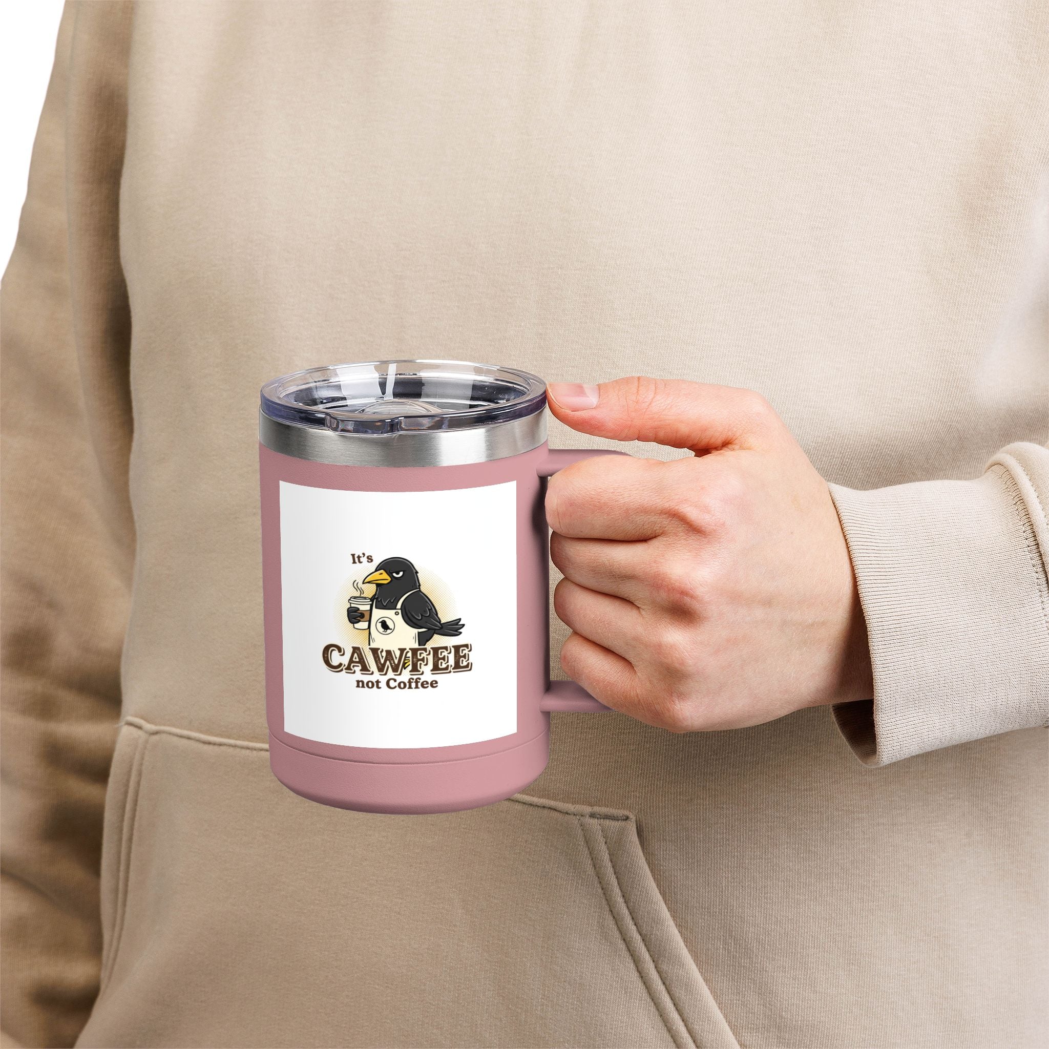 Cawfee 15oz Insulated Travel Mug