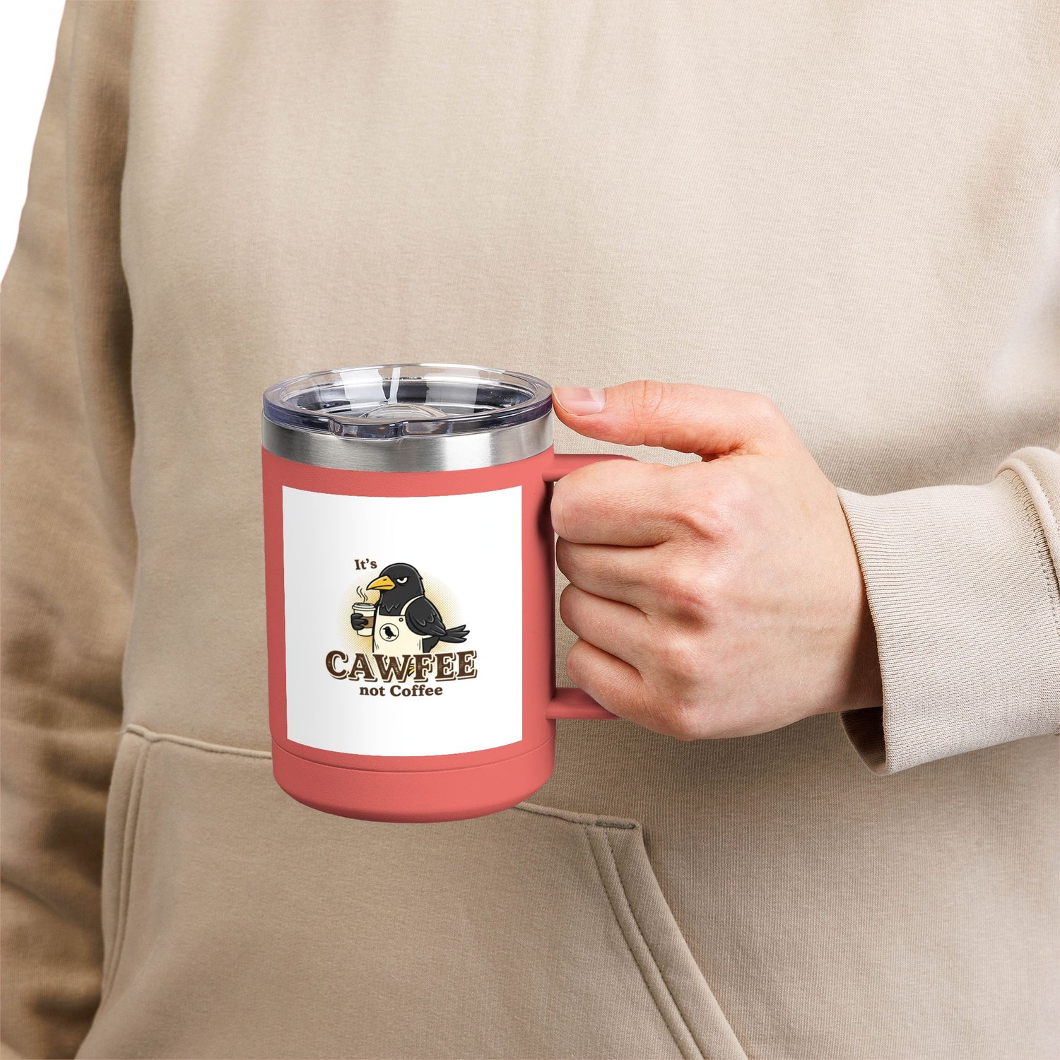 Cawfee 15oz Insulated Travel Mug