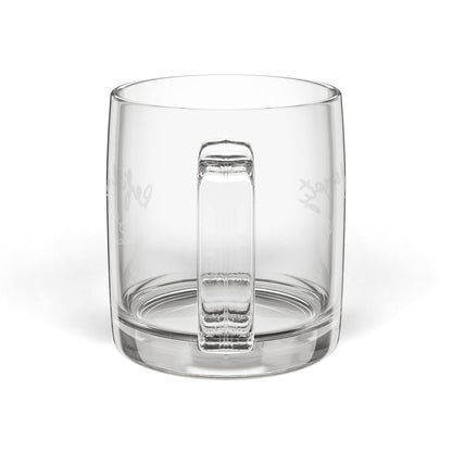 Clear Glass Coffee Mug — Engraved “Refill If Empty” 12.25oz